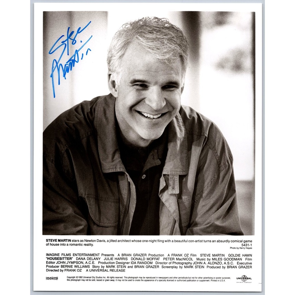 Steve Martin Autograph Signed Photo Housesitter 1992 Movie Memorabilia 8x10